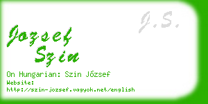 jozsef szin business card