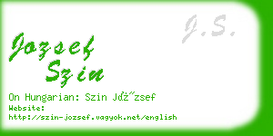 jozsef szin business card